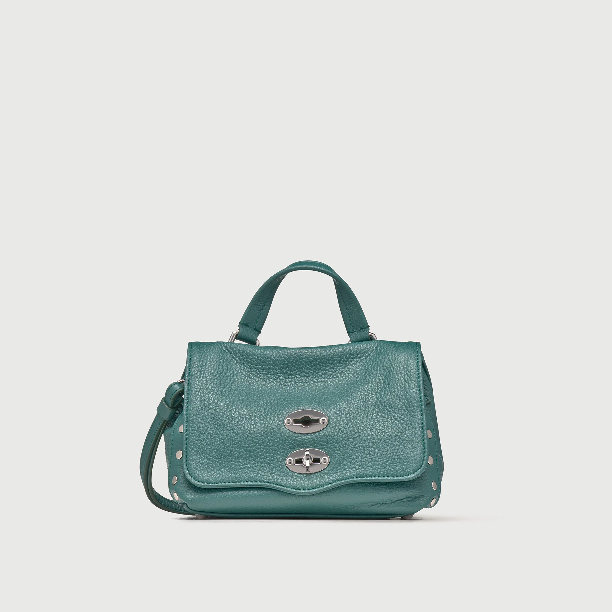 BORSA POSTINA BABY IN PELLE MARTELLATA GREEN ACCA BR ZANELLATO 068010 0040000 BABYZ0470 Grace BTQ