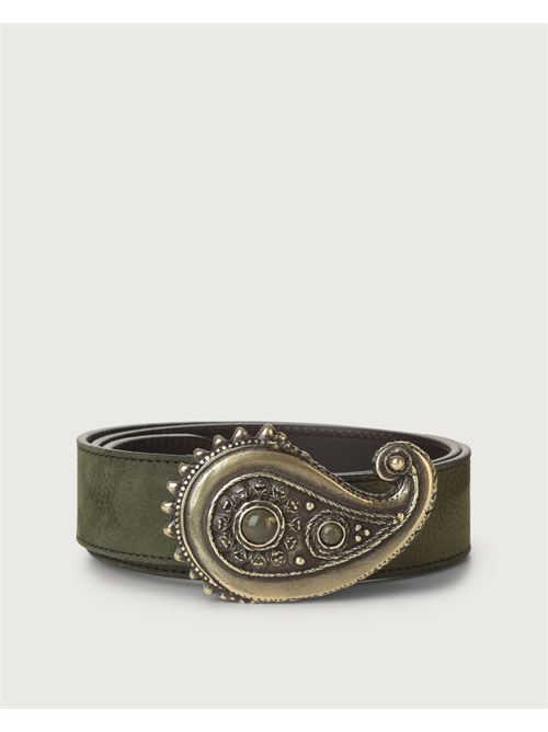 Cintura Nabucco in nubuck fibbia cabochon ORCIANI | D0196NABOLI