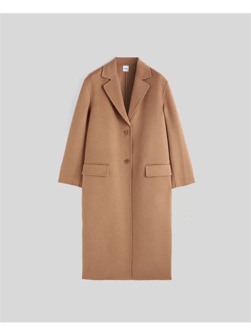 CAPPOTTO IN DOUBLE DI LANA - CAMMELLO<BR/>
