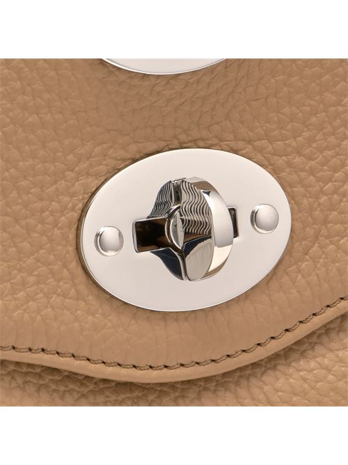 BORSA POSTINA® MEDIUM IN PELLE MARTELLATA BROWN CAPPUCCINO ZANELLATO | 068010-0040000MZ0261