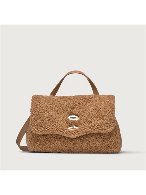 BORSA POSTINA® SMALL IN TESSUTO TEDDY BROWN ZANELLATO | 068590-1110000SZ0221