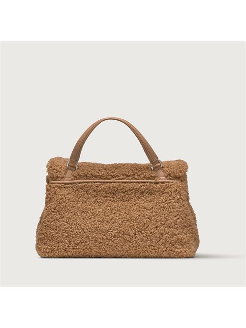 BORSA POSTINA® SMALL IN TESSUTO TEDDY BROWN ZANELLATO | 068590-1110000SZ0221