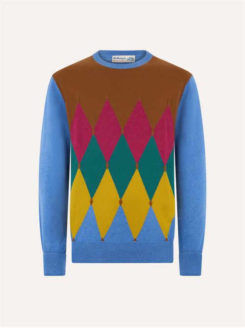 GIROCOLLO IN PURO CASHMERE INSTARSIATO A ROMBI BALLANTYNE | B2P00012K1493006