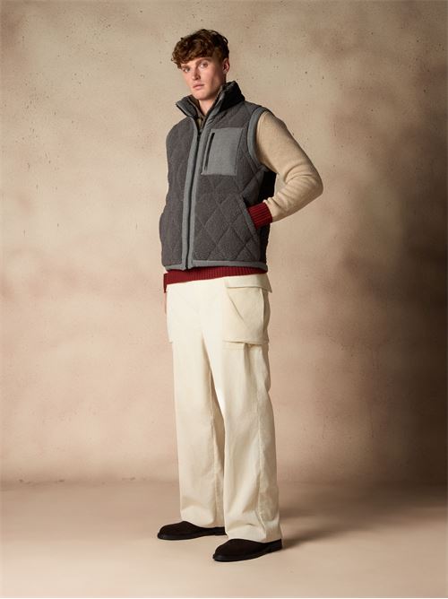 GILET DOUBLE FACE IN LANA VERGINE BALLANTYNE | BMS000UPL4600920