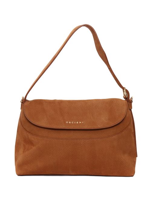 Borsa Nana Peach Midi a spalla in suede con tracolla<BR/>