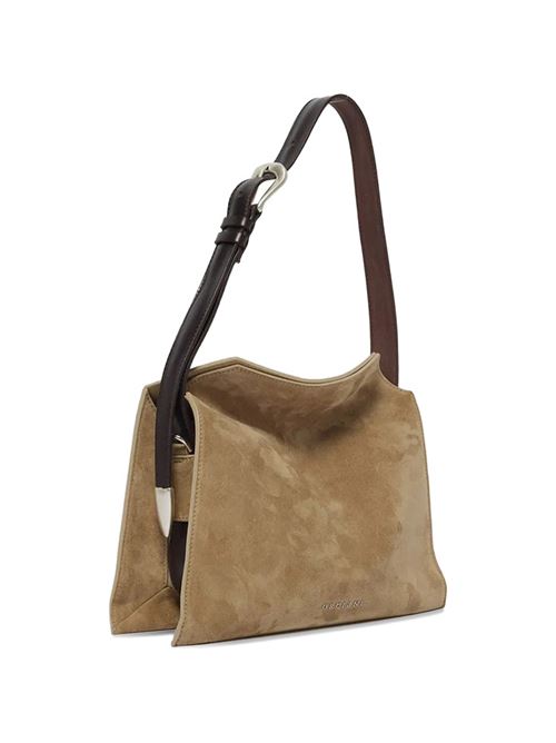 Borsa a spalla Trinity Peach Small in suede e cuoio Biscotto ORCIANI | B02230PEABIS