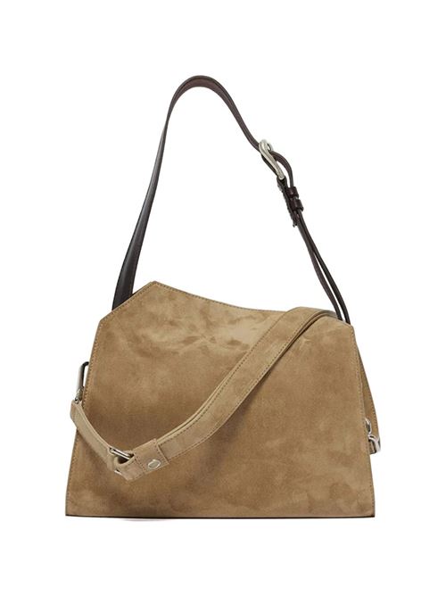 Borsa a spalla Trinity Peach Small in suede e cuoio Biscotto ORCIANI | B02230PEABIS