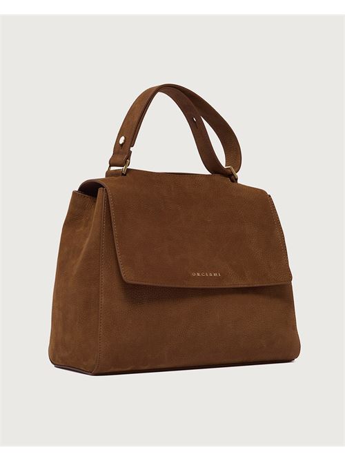 Borsa Sveva Nabucco Media a spalla in pelle nabuk con tracolla ORCIANI | BT2006NBUSEL