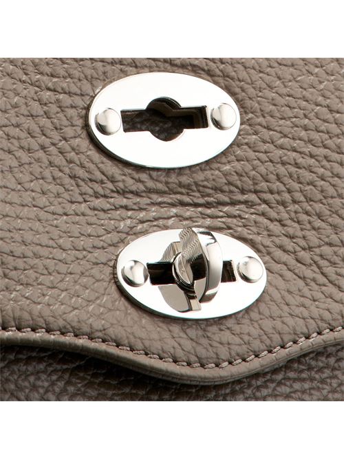 BORSA POSTINA® BABY IN PELLE MARTELLATA GREY NOSTALGIA CANAGLIA ZANELLATO | 068010-0040000BABYZ0183