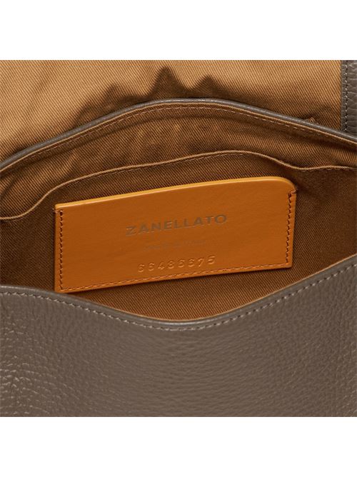 BORSA POSTINA® BABY IN PELLE MARTELLATA GREY NOSTALGIA CANAGLIA ZANELLATO | 068010-0040000BABYZ0183