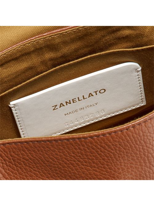 BORSA POSTINA® BABY IN PELLE MARTELLATA BROWN CANALETTO ZANELLATO | 068010-0040000BABYZ0283