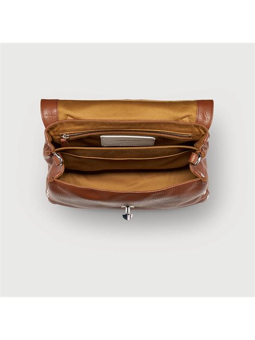 BORSA POSTINA® SMALL IN PELLE MARTELLATA BROWN CANALETTO ZANELLATO | 068010-0040000SZ0283