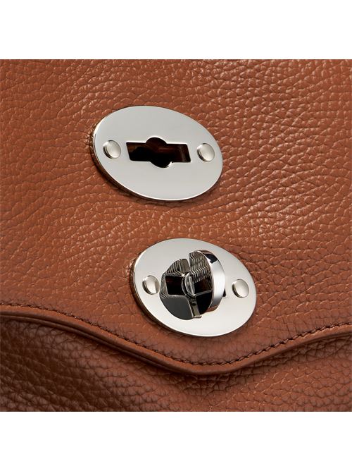 BORSA POSTINA® SMALL IN PELLE MARTELLATA BROWN CANALETTO ZANELLATO | 068010-0040000SZ0283