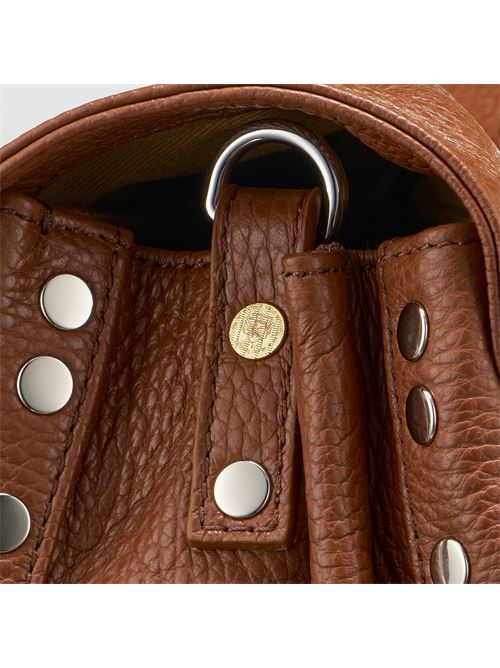 BORSA POSTINA® SMALL IN PELLE MARTELLATA BROWN CANALETTO ZANELLATO | 068010-0040000SZ0283