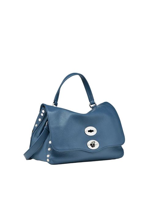 BORSA POSTINA® SMALL IN PELLE MARTELLATA BLUE PAVON ZANELLATO | 068010-0040000SZ0536