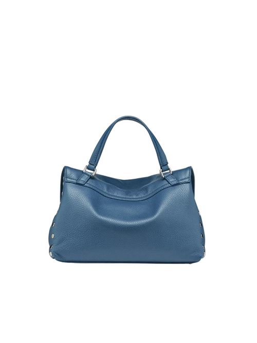 BORSA POSTINA® SMALL IN PELLE MARTELLATA BLUE PAVON ZANELLATO | 068010-0040000SZ0536