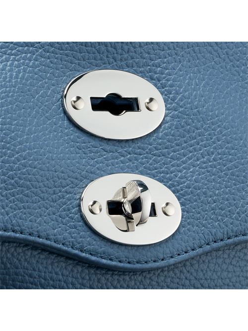 BORSA POSTINA® SMALL IN PELLE MARTELLATA BLUE PAVON ZANELLATO | 068010-0040000SZ0536