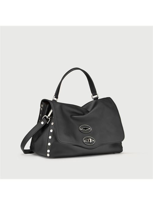 BORSA POSTINA® SMALL IN PELLE LISCIA BLACK LAVAGNA ZANELLATO | 068010-191000SZ0001
