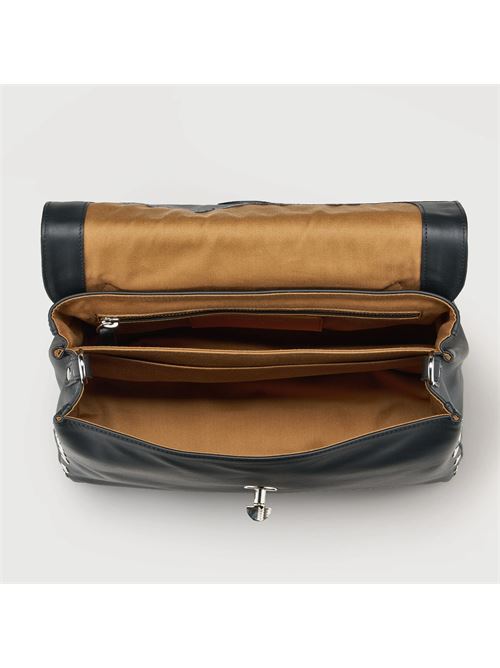 BORSA POSTINA® SMALL IN PELLE LISCIA BLACK LAVAGNA ZANELLATO | 068010-191000SZ0001