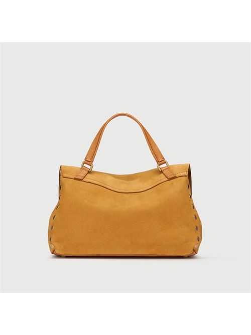 BORSA POSTINA® SMALL IN PELLE NABUK BROWN BRANDY ZANELLATO | 068090-0070000SZ0250