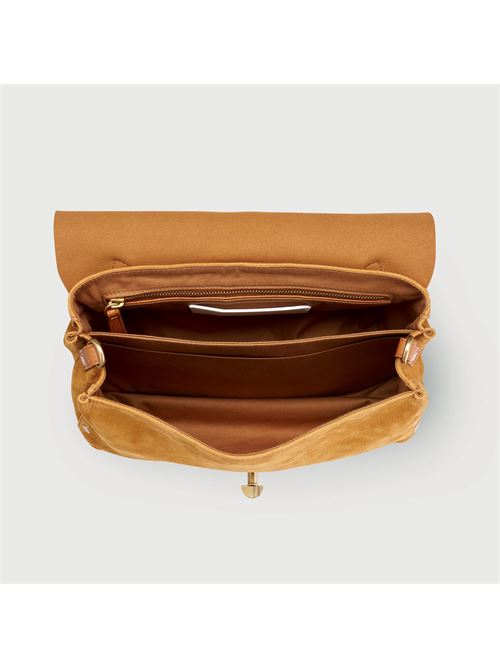 BORSA POSTINA® SMALL IN PELLE NABUK BROWN BRANDY ZANELLATO | 068090-0070000SZ0250