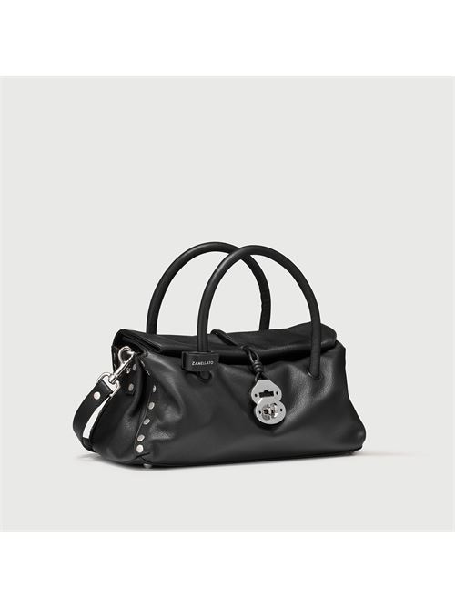 BORSA DOTTA® SMALL IN PELLE LISCIA BLACK LAVAGNA ZANELLATO | 068750-1910000SZ0001