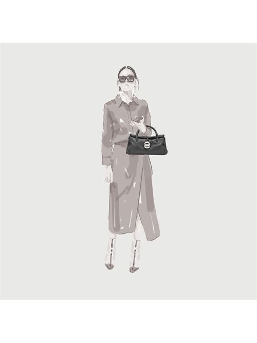 BORSA DOTTA® SMALL IN PELLE LISCIA BLACK LAVAGNA ZANELLATO | 068750-1910000SZ0001