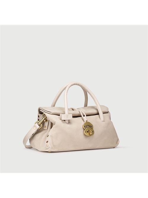 BORSA DOTTA® SMALL IN NABUK BEIGE MALVA ZANELLATO | 069120-0070000SZ0335