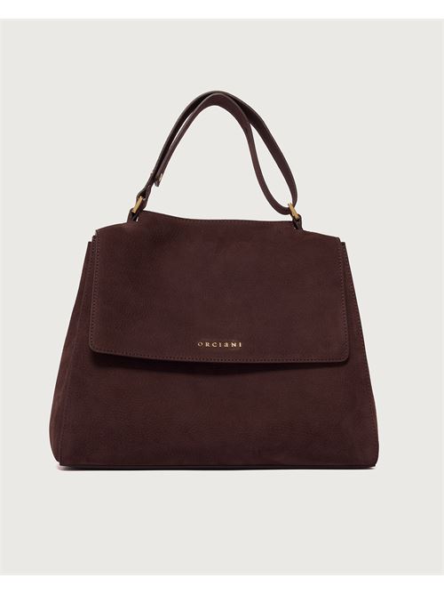 Borsa Sveva Nabucco Media a spalla in pelle nabuk con tracolla ORCIANI | BT2006NBUBRY