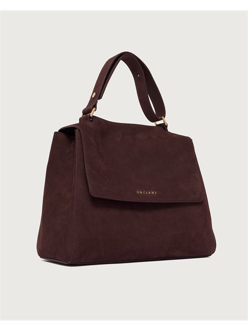 Borsa Sveva Nabucco Media a spalla in pelle nabuk con tracolla ORCIANI | BT2006NBUBRY