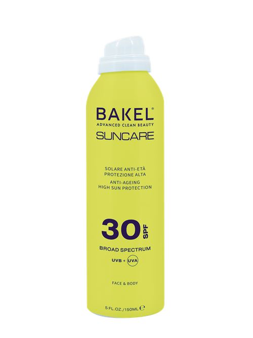 SPRAY VISO E CORPO SPF 30Solare Anti-età Protezione Alta BAKEL | BTPC0213150MLSOLARESPRAY-SPF30