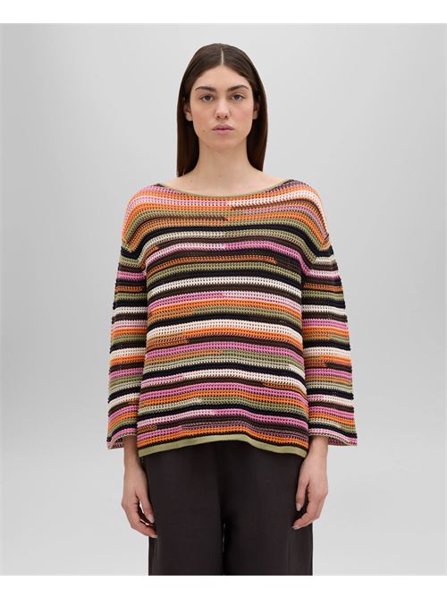 MAGLIA IN COTONE CON SCOLLO A BARCA - MULTICOLOR ASPESI | 3603M06822500