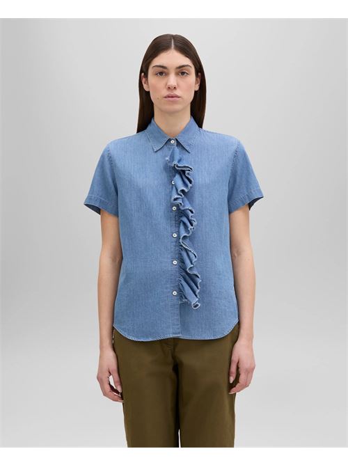 CAMICIA IN DENIM CON RUCHES - DENIM ASPESI | 5403M12401122
