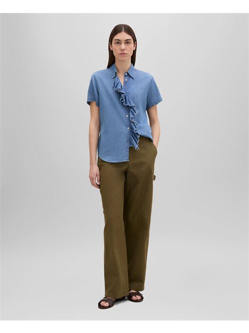 CAMICIA IN DENIM CON RUCHES - DENIM ASPESI | 5403M12401122