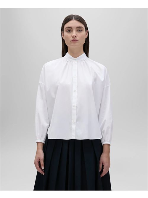 CAMICIA IN POPELINE CON ARRICCI - BIANCO ASPESI | 5415C11807072