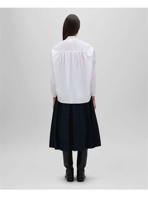 CAMICIA IN POPELINE CON ARRICCI - BIANCO ASPESI | 5415C11807072
