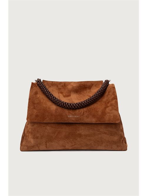 Borsa Sveva Peach XL a spalla in suede con tracolla ORCIANI | B02185PEASEL