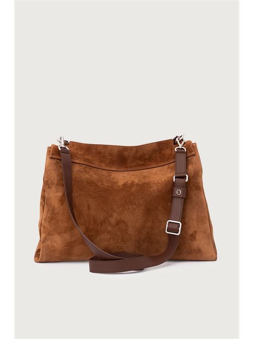 Borsa Sveva Peach XL a spalla in suede con tracolla ORCIANI | B02185PEASEL