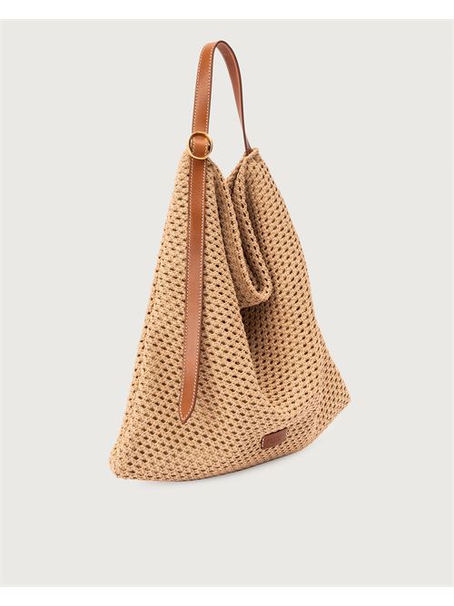 Borsa Todo Elba Large a spalla in cotone e pelle ORCIANI | B02194ELBCUO