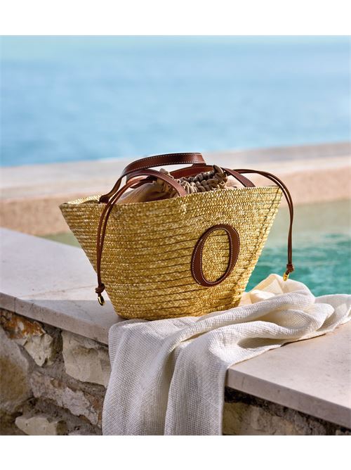Borsa Macellara Tropea a spalla in paglia intrecciata ORCIANI | B02196TRPCUO