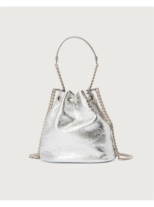 Mini secchiello Nest Metal in pelle con tracolla ORCIANI | SD0186METARG