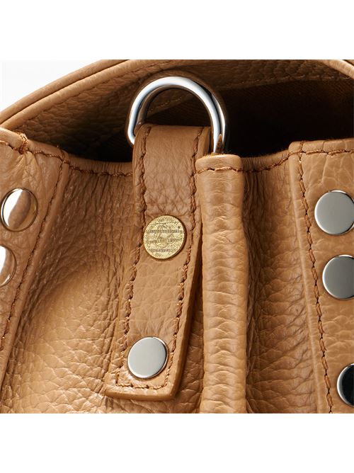 BORSA POSTINA® SMALL IN PELLE MARTELLATA BROWN CANTUCCI ZANELLATO | 068010-0040000SZ0294