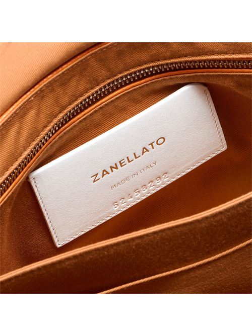 BORSA POSTINA® SMALL IN PELLE MARTELLATA ORANGE SPUMA ZANELLATO | 068010-0040000SZ0301