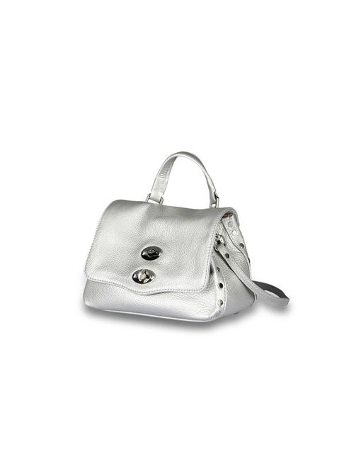 BORSA POSTINA® BABY IN PELLE MARTELLATA SILVER MURETTO ZANELLATO | 068010-1870000BABYZ0193