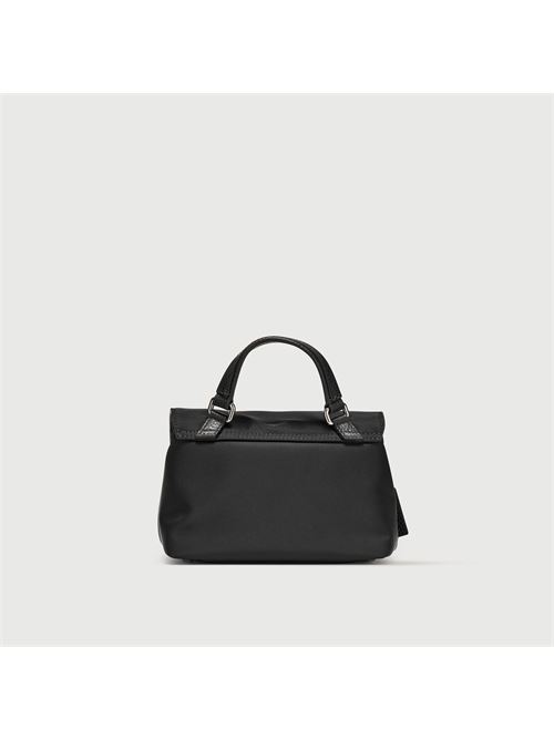 BORSA POSTINA® BABY IN TESSUTO NYLON BLACK NERO ZANELLATO | 068010-2000000BABYZ0001