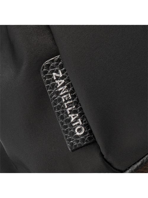 BORSA POSTINA® SMALL IN TESSUTO NYLON BLACK NERO ZANELLATO | 068010-2000000SZ0001