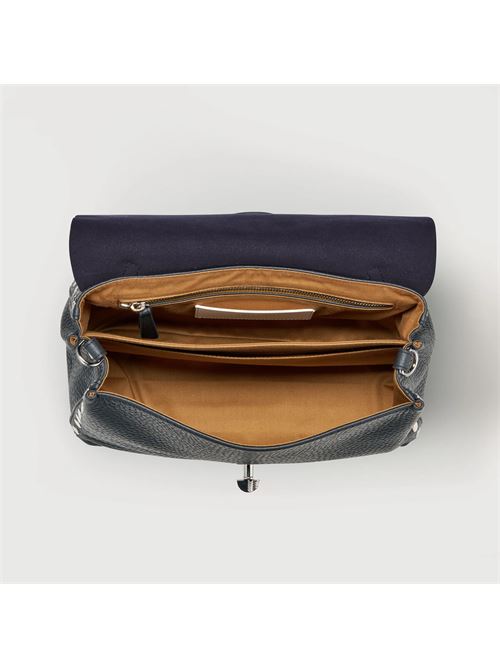 BORSA POSTINA® SMALL IN PELLE MARTELLATA BLUE SARDINIA ZANELLATO | 068090-1120000SZ0585