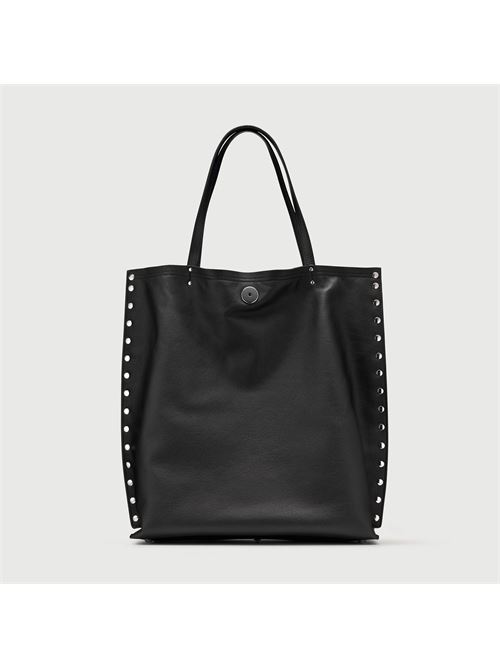 BORSA A' SPASSO® MEDIUM IN PELLE LISCIA BLACK LAVAGNA ZANELLATO | 068790-1910000MZ0001