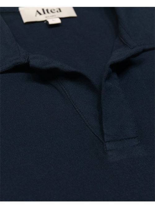 Polo collo aperto Dennis in jersey di cotone, blu - Navy ALTEA | 265515501