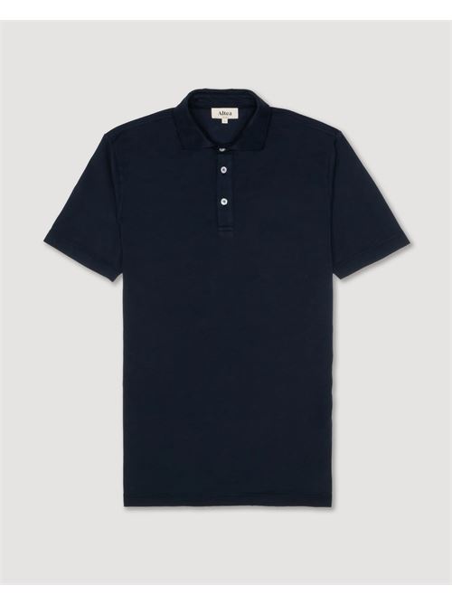 Polo Greg in jersey di cotone elasticizzato, blu - Navy ALTEA | 265516001